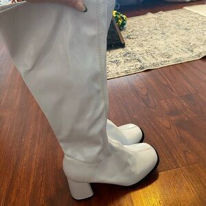 White Gogo Boots